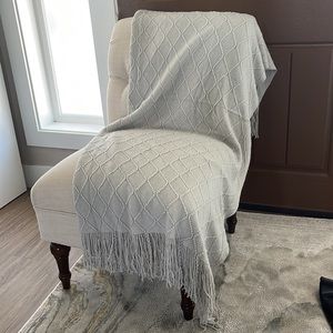 Knit throw blanket- gray 50”x60”